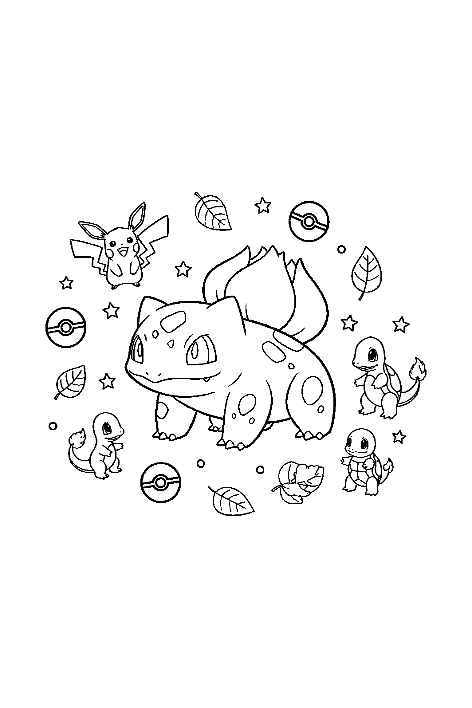 Coloriage Pokémon gratuit à imprimer : Bulbizarre qui marche calmement