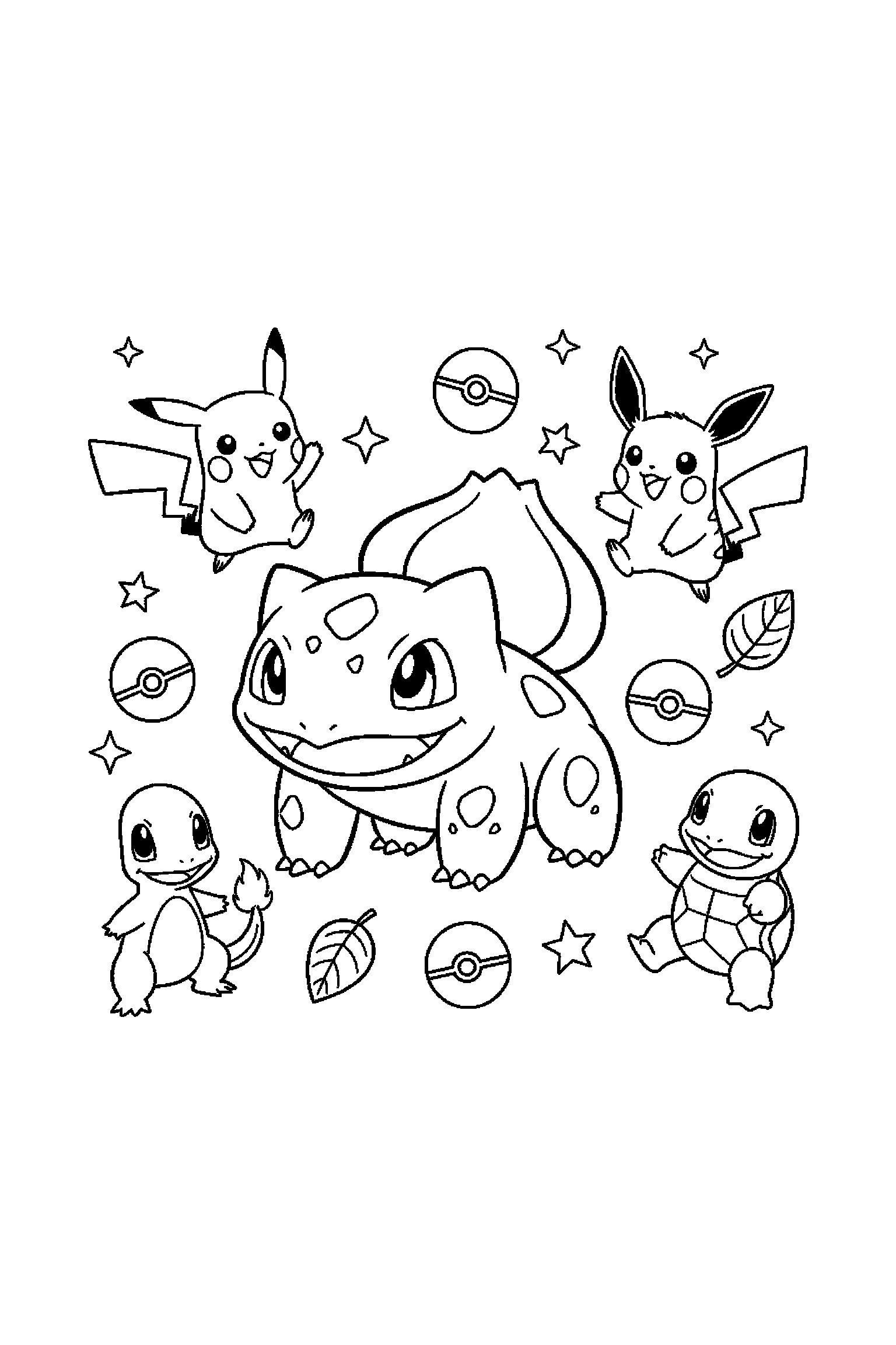 Coloriage Pokémon gratuit à imprimer : Bulbizarre prêt pour une aventure