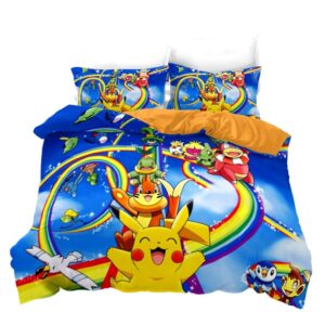 Housse de couette Pokémon Arc-en-Ciel pour parure de lit