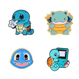 Collection Pokémon de 4 pin's Carapuce et Tortank