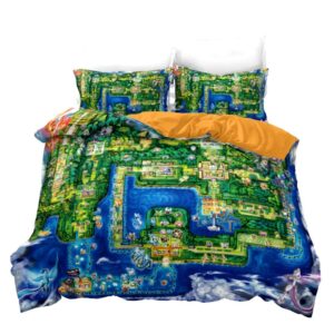 Housse de Couette Pokémon Kanto, carte de la région
