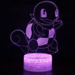 Lampe 3D Pokémon Carapuce avec télécommande sans fil