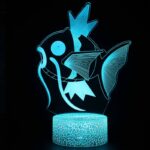 Lampe 3D Pokémon Magicarpe avec télécommande