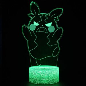 Lampe 3D Pokémon Morpeko avec télécommande sans fil