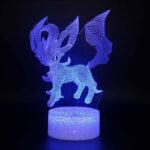 Lampe 3D Phyllali Pokémon avec télécommande sans fil