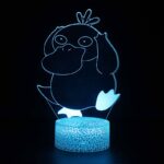 Lampe 3D Pokémon Psykokwak avec télécommande sans fil