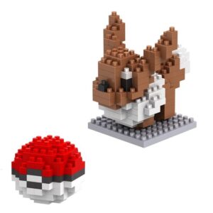 Figurine Pokémon Évoli LEGO avec Pokéball 6 cm