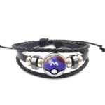 Bracelet Pokémon Master Ball violette ajustable