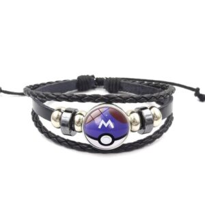 Bracelet Pokémon Master Ball violette ajustable