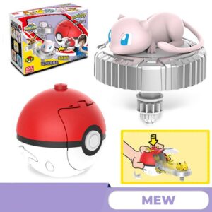 Mew, toupie de combat Pokémon avec lanceur Pokéball