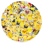 Stickers Pokémon Pikachu, lot de 50 autocollants