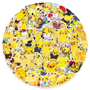 Stickers Pokémon Pikachu, lot de 50 autocollants