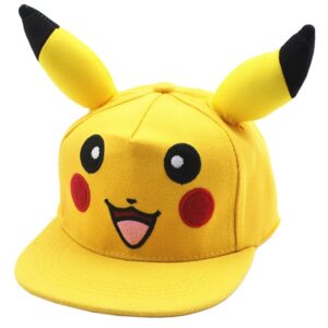 Casquette Pokémon Pikachu jaune à oreilles