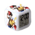 Réveil lumineux Pokémon Pikachu Red 5 couleurs et 7 mélodies