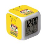 Réveil lumineux Pokémon Pikachu et Sacha, 5 couleurs
