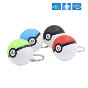 Porte-clés Pokémon Pokéball lumineuse et sonore en 4 couleurs