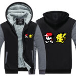 Veste Pokémon pixel Sacha & Pikachu en plusieurs coloris