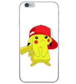 Coque iPhone Pokémon Pikachu avec casquette de Sacha