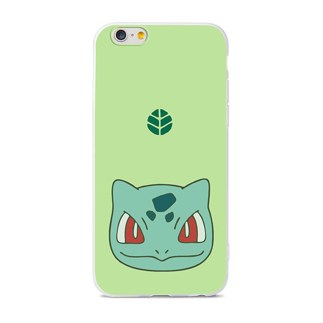 Coque iPhone Pokémon Bulbizarre Plante, modèles 5 5S SE à 6 6S Plus