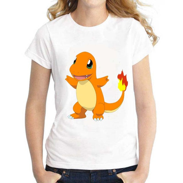 T-shirt Pokémon femme Salamèche à tailles S à 6XL