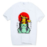 T-shirt Pokémon Shaolin Pikachu & Bulbizarre Green