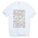 T-shirt Pokémon 1ère Génération avec les 150 Pokémon