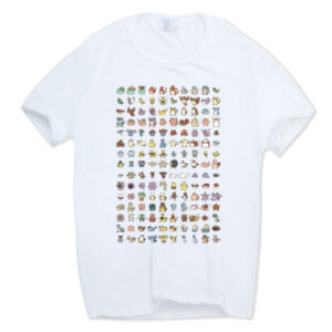 T-shirt Pokémon 1ère Génération avec les 150 Pokémon