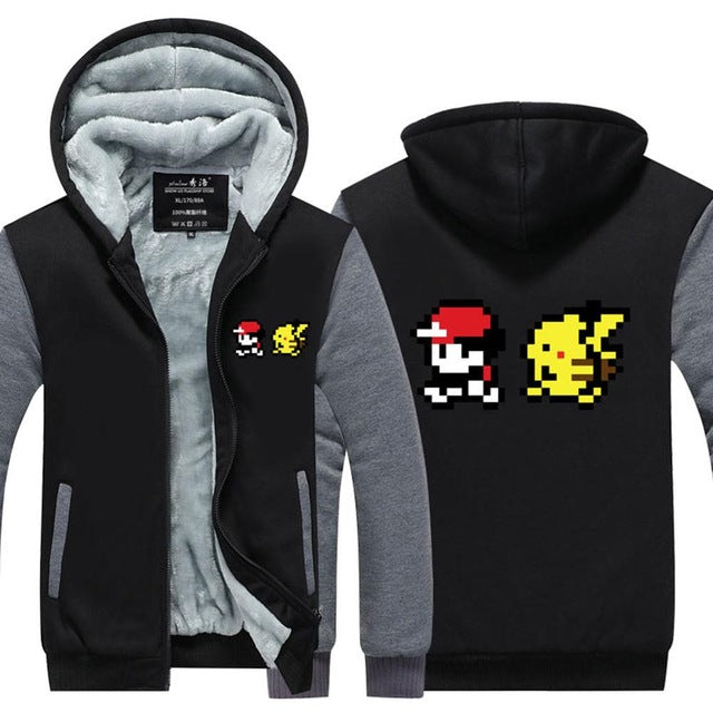 Veste Pokémon pixel Sacha & Pikachu en plusieurs coloris – Image 2