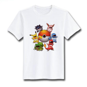 T-shirt crossover Pokémon x Power Rangers