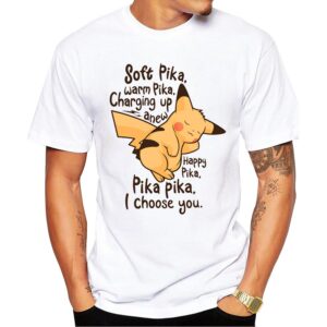 T-shirt Pokémon Pikachu avec inscription Pika Pika, I choose you
