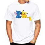 T-shirt Pokémon Pikachu avec duo Stitch