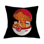 Housse de coussin Pokémon Salamèche dans une Pokéball