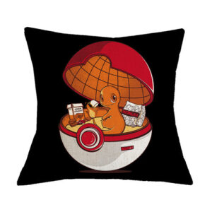 Housse de coussin Pokémon Salamèche dans une Pokéball