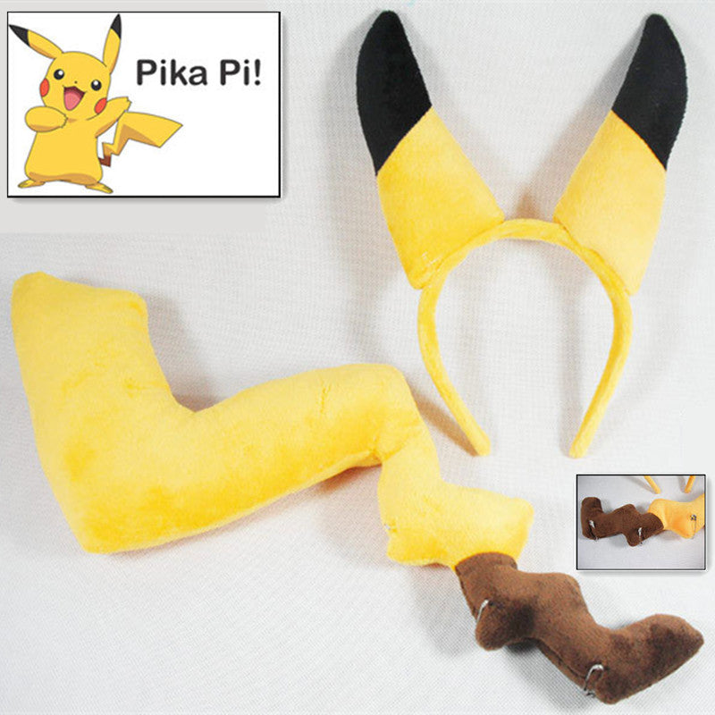 Accessoire Pikachu Pokémon avec queue et oreilles – Image 2