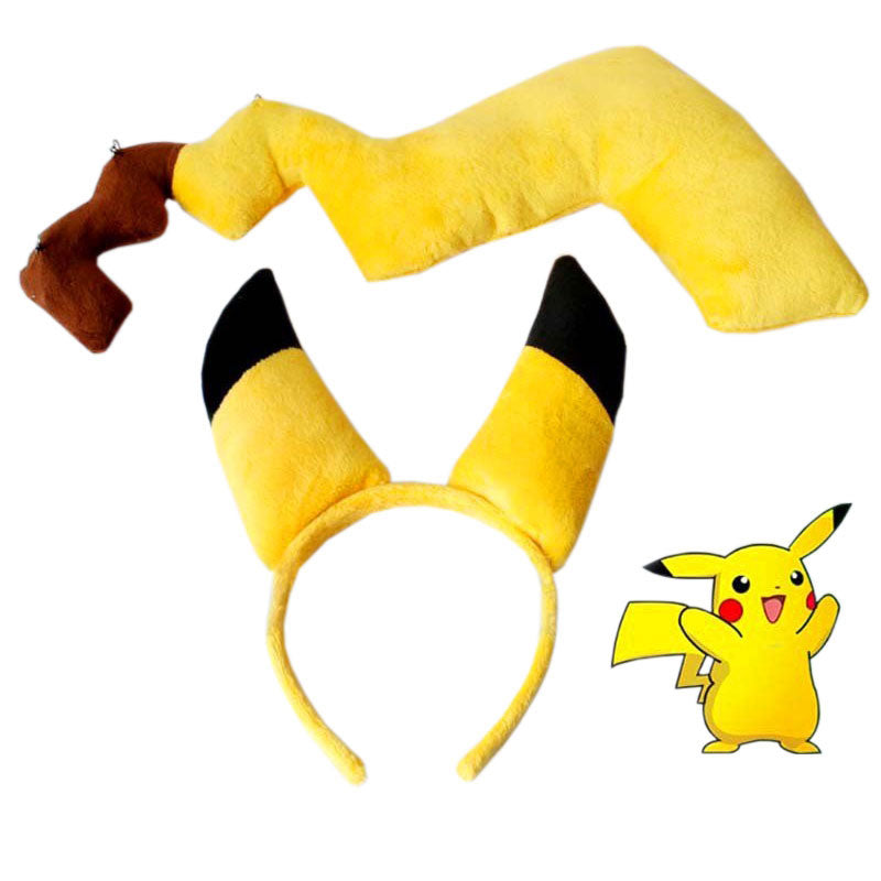 Accessoire Pikachu Pokémon avec queue et oreilles