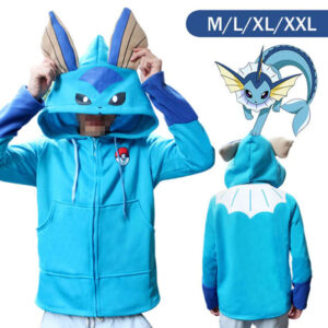Sweat zippé à capuche Pokémon Aquali, du M au XXL