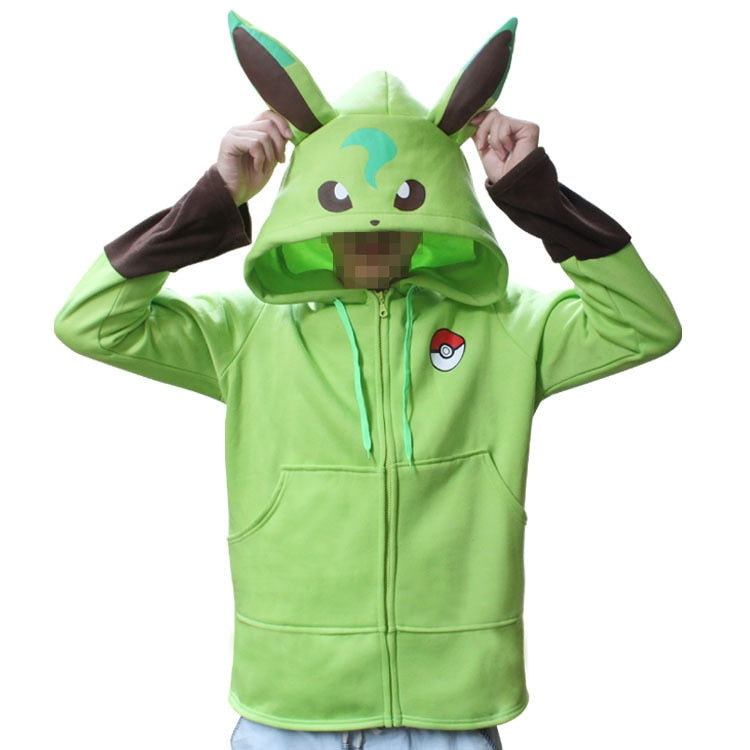 Sweat zippé à capuche Pokémon Phyllali, du M au XXL – Image 2