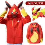 Sweat zippé à capuche Pokémon Pyroli