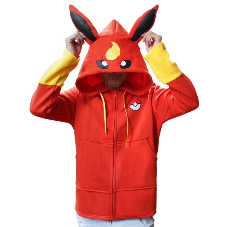 Sweat zippé à capuche Pokémon Pyroli – Image 2