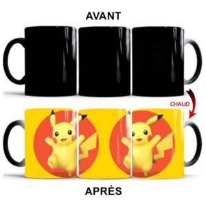 Tasse magique Pokémon avec Pikachu joyeux