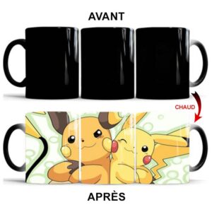 Tasse magique Pokémon avec Pikachu et Raichu